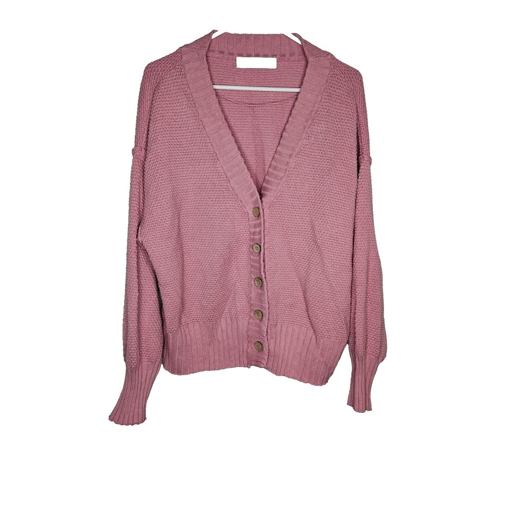 Free People FP Beach Hailee Set Waffle Knit‎ Lounge Ovrsizd, Pink Boho  Sz S